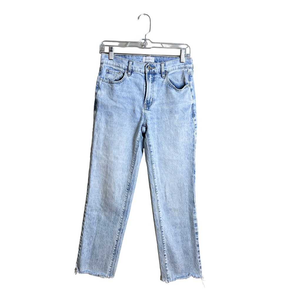 PacSun 90s‎ Straight Stretch Jeans Light Wash Raw Hem 26